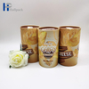Easy Peel Open Lid Black Kraft Paper Tube Round Food Grade Package Paper Tube