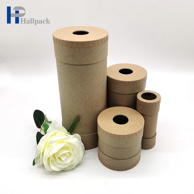 Wholesale Customized Paper Tube Packaging Pure Kraft Paper Tube With Open Top