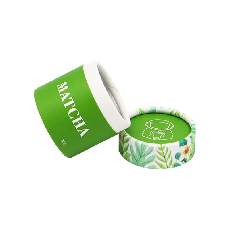 Customized Paper Tube Packaging For Matcha Powder 30g Container