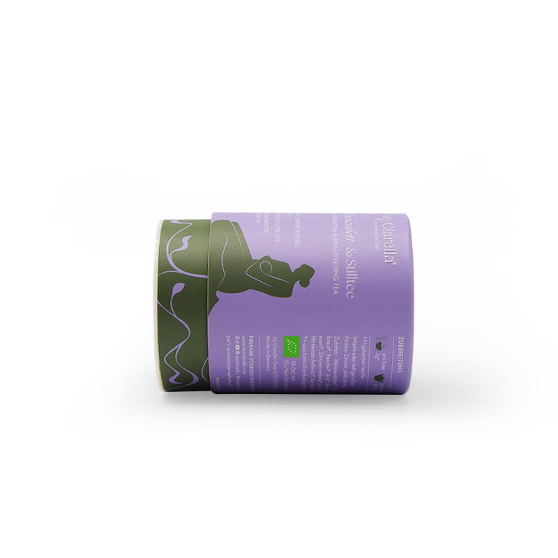 Paper Tube Packaging With Lids For Loose Tea Coffee Food Grade Cutsomized