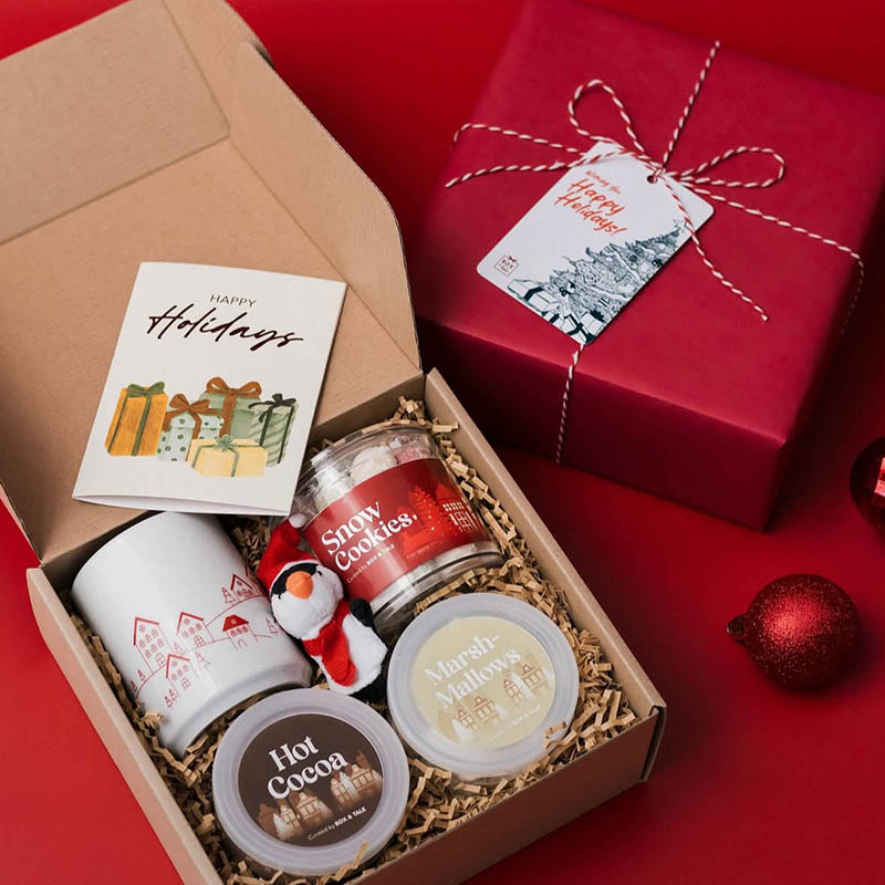 Custom Design Book-Shaped Packaging Christmas Gift Box For Chocolates Cookies Candy Gift