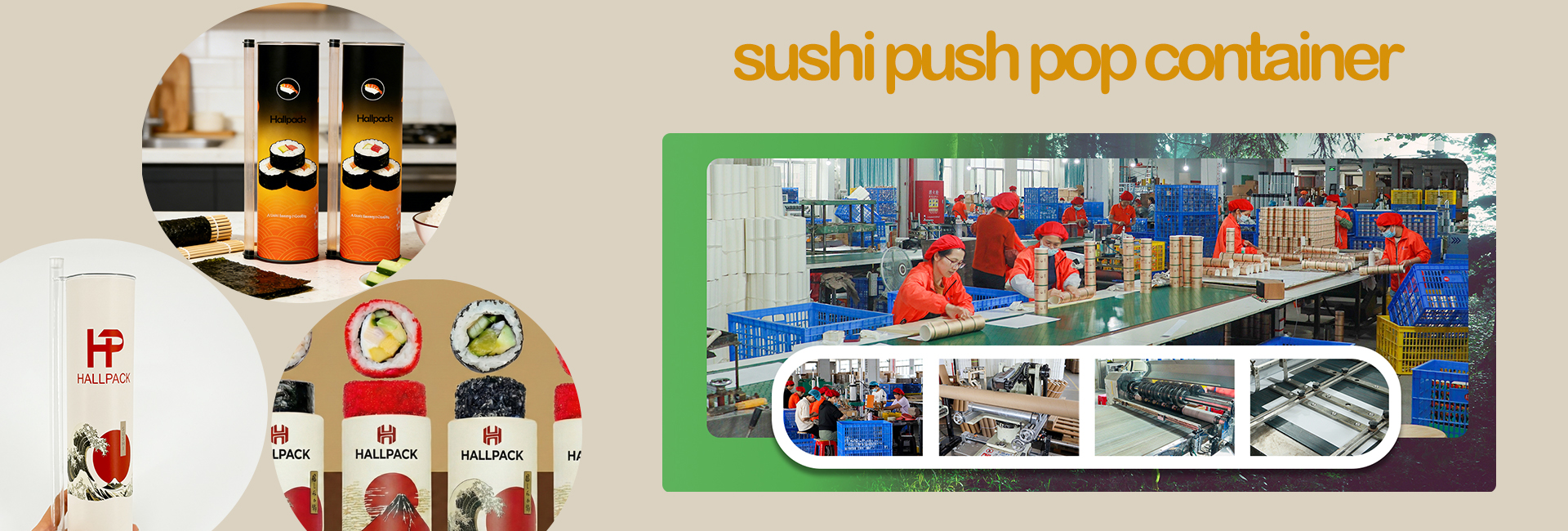 Food grade canister for sushi