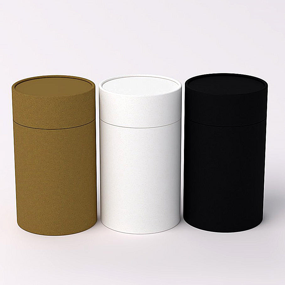 Cylinder Cardboard Paper Tube for Coffee Beverage Juice Champagne and Tequila Packaging Durable and Strong