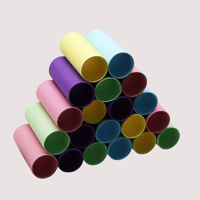 2inch Colored Eco-friendly Bio-Degradable Craft Artistic Paper Roll Tubes 54mm Handcrafted DIY Colorful Paper Craft Tubes