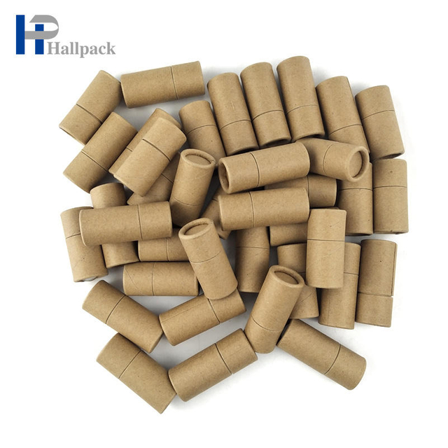 High Quality 0.3oz Recycled Paper Lotion bar 10ml lip balm push up tube lotion bar paper packaging