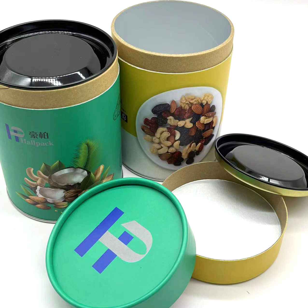 Wholesale Round Metal Lid Paper Tube