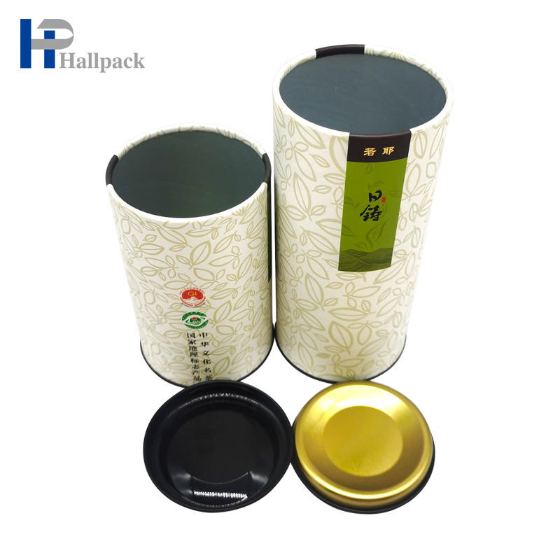 Cardboard Paper Tube Food Canning Paper Tube With Metal Lid