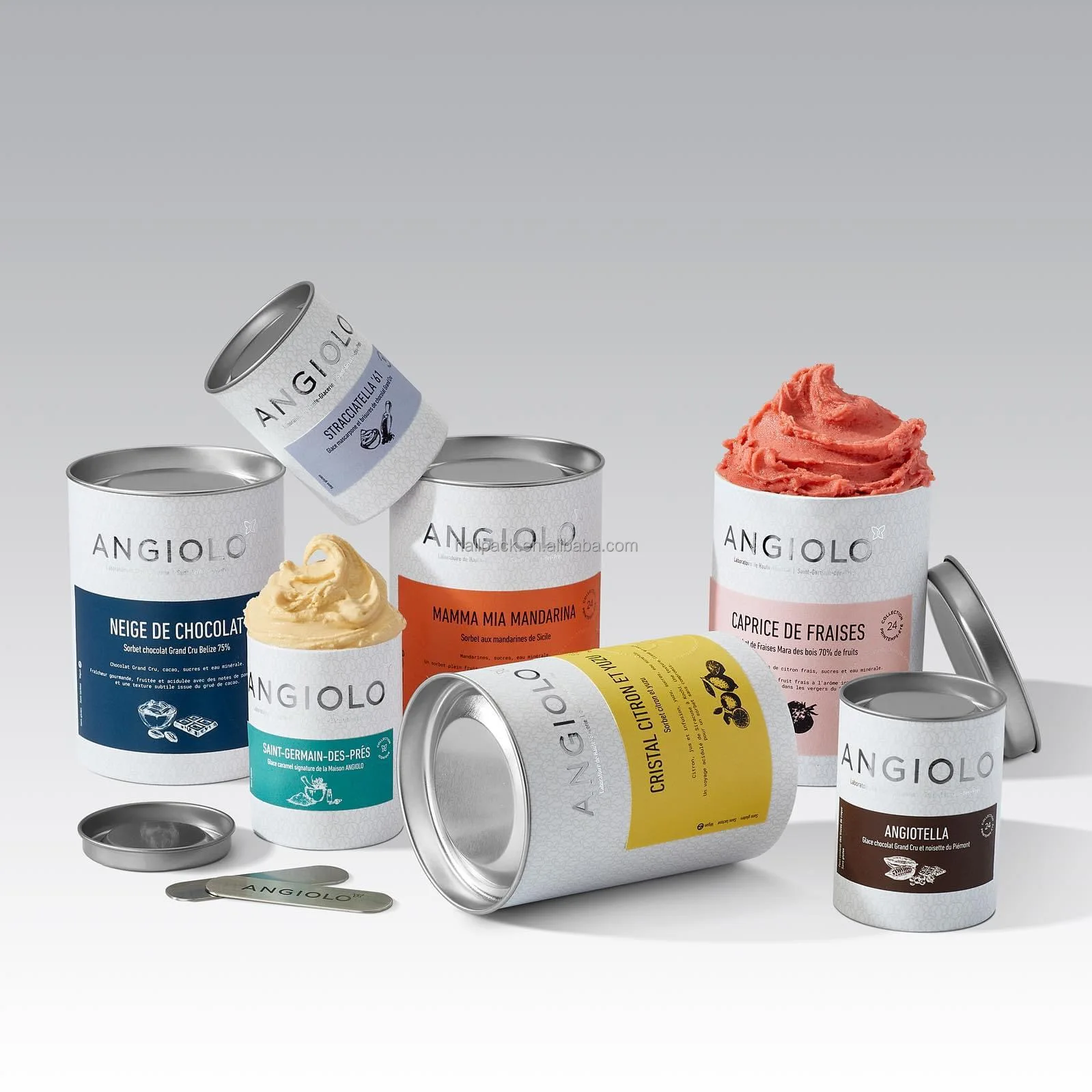 Recyclable Food Grade Canister for Nuts Coffee Beans Paper Snack Tin
