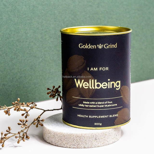 Custom Cardboard Cylinders Tea Packaging Paper Canister Food Grade Packaging