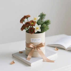 Biodegradable Round Jewelry Box Packaging Flowers Box Luxury Gift Tube