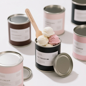 Recyclable Food Grade Canister for Nuts Coffee Beans Paper Snack Tin