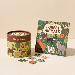 Biodegradable Customized Design Round Cylinder Box Packaging for Puzzles