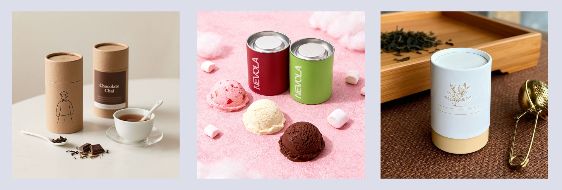 matt lamination paper tube packaging