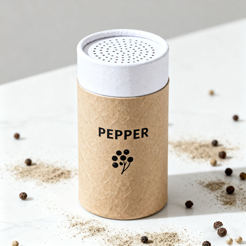 Recyclable Food Grade Paper Tube Packaging Sieve Tube Packaging for Powder