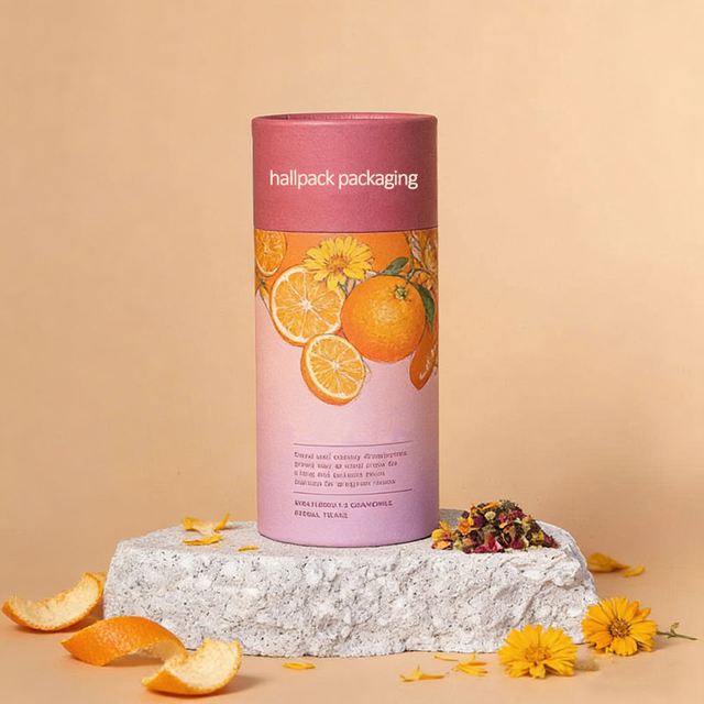 China Food Grade Paper Tube Suppliers Round Cylinder Cardboard Tea Canister