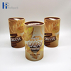 Easy Peel Open Lid Black Kraft Paper Tube Round Food Grade Package Paper Tube