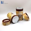 Easy Peel Open Lid Black Kraft Paper Tube Round Food Grade Package Paper Tube