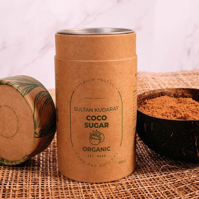 BIodegradeable Paper Tube Packaging for Tea Coffee Packaging Tube With Lids