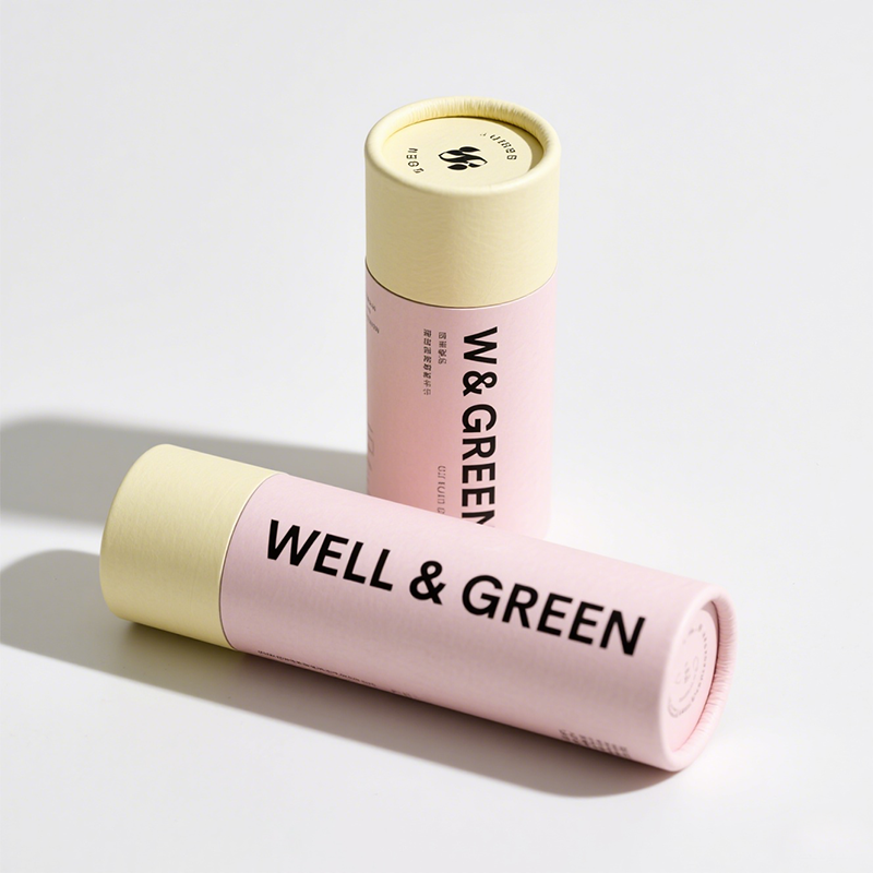 Recyclable Material Custom Printed Paper Tubes Deodorant Lipstick Lip Balm Paper Tube Packaging