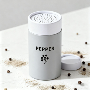 Biodegradable Round Box Cylinder Paper Tube Packaging with Sieve for Loose Powder