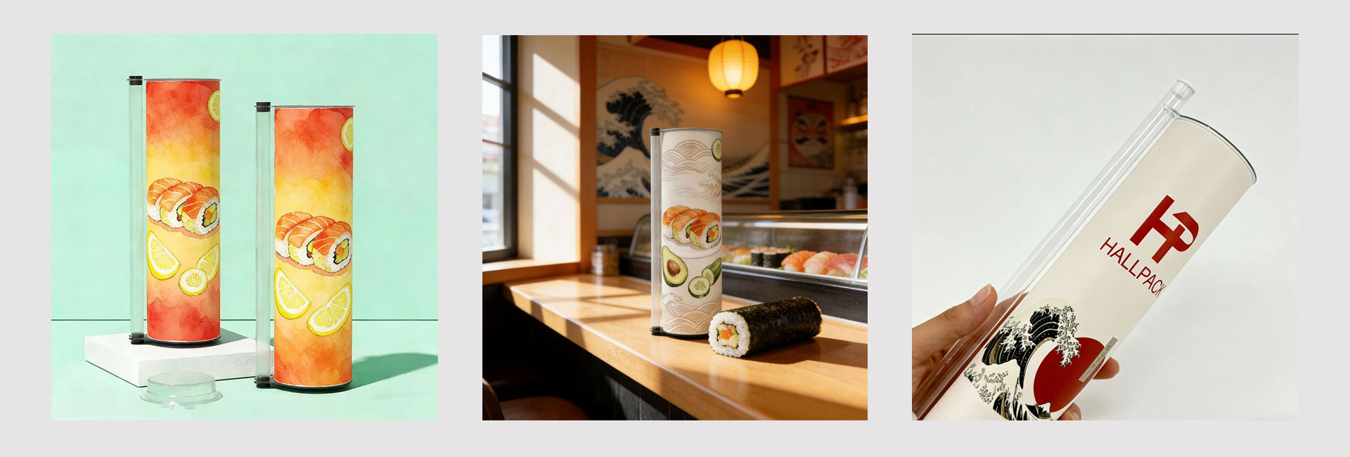 sushi push pop container