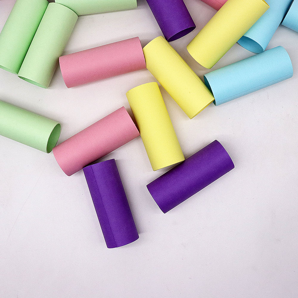 Premium 4cm Recyclable Colored Paper Tubes for Artistic Craft DIY High Quality Paper Craft Tubes