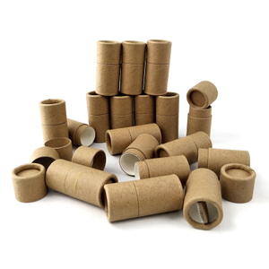0.8oz Brown/White round Paperboard Tubes for Lipbalm Craft and Packaging Use RTS Deodorant Tubes with Low Price