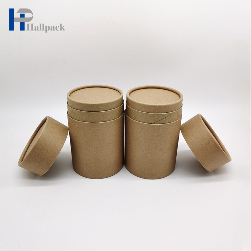 Biodegradable Round Packaging Box Kraft Tube Packaging Tea Cardboard Paper Tube