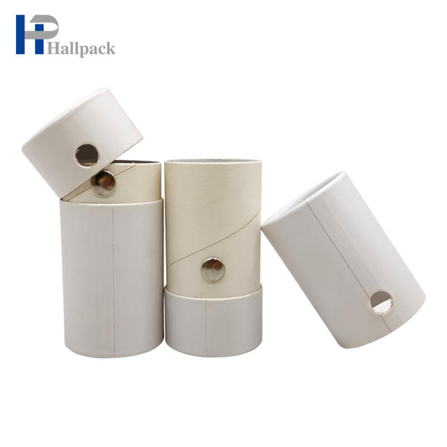 Kraft Paper Tube Rectangle Flat Dropper Bottle Paper Tube With Buttons