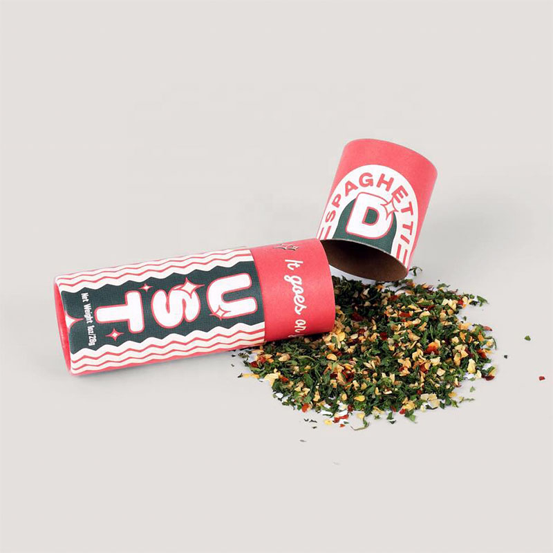 Recyclable Custom Logo Tea Tubes Cardboard Food Grade Round Box Packaging