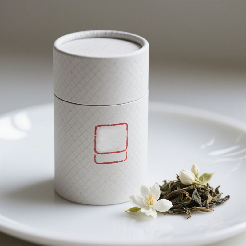 Biodegradable Cardboard Round Tea Tube Packaging Box Tea Packaging Box Food Canister