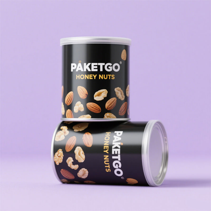 Recyclable Custom Logo Food Grade Can Packaging Cookies Canister