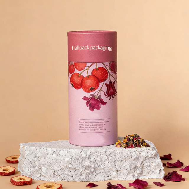 Biodegradable Round Cylinder Food Grade Box Paper Tube Packaging Tea