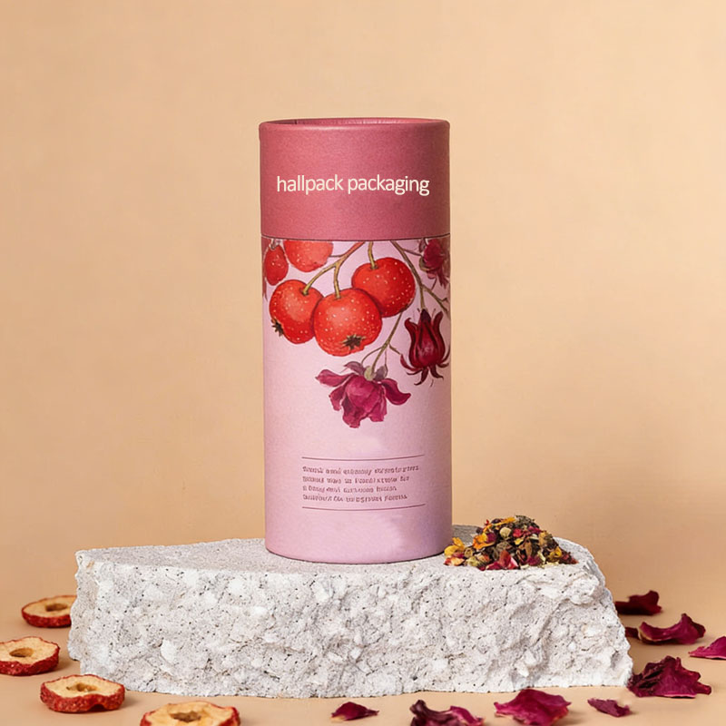 Biodegradable Round Cylinder Food Grade Box Paper Tube Packaging Tea