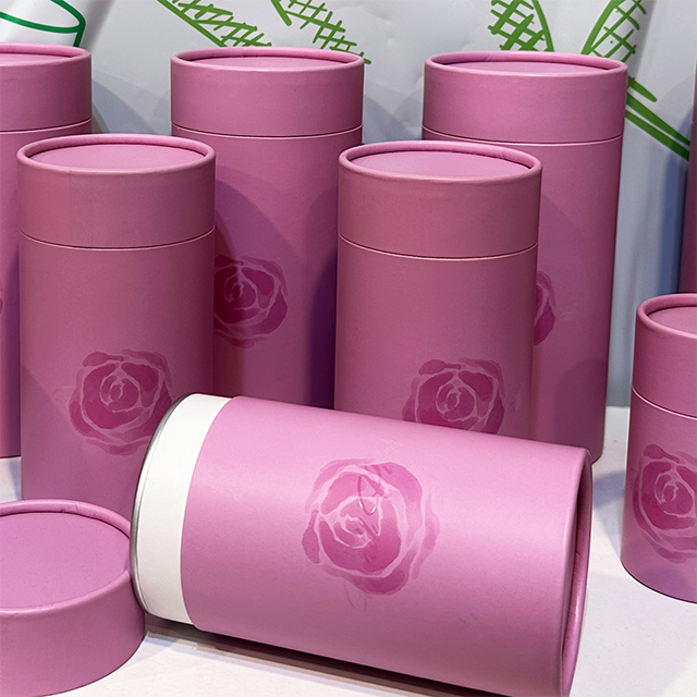 Hallpack biodegradable customized easy peel off package for coffee tea and chocolate paper cylinder packaging