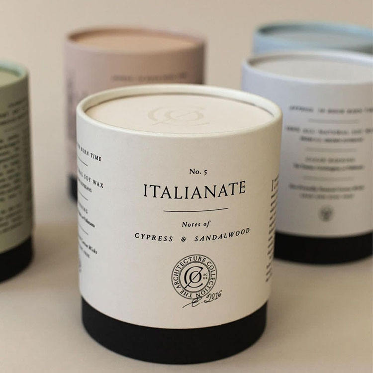 High quality cylinder packaging box kraft candle perfume bottle Coffee Tea bag custom paper tube packaging