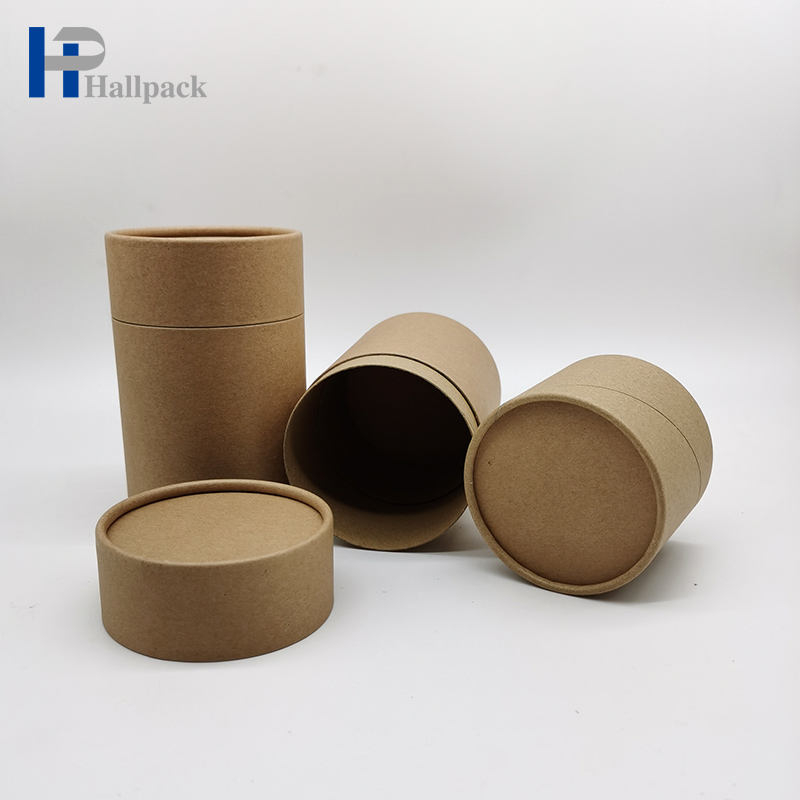 Biodegradable Round Packaging Box Kraft Tube Packaging Tea Cardboard Paper Tube