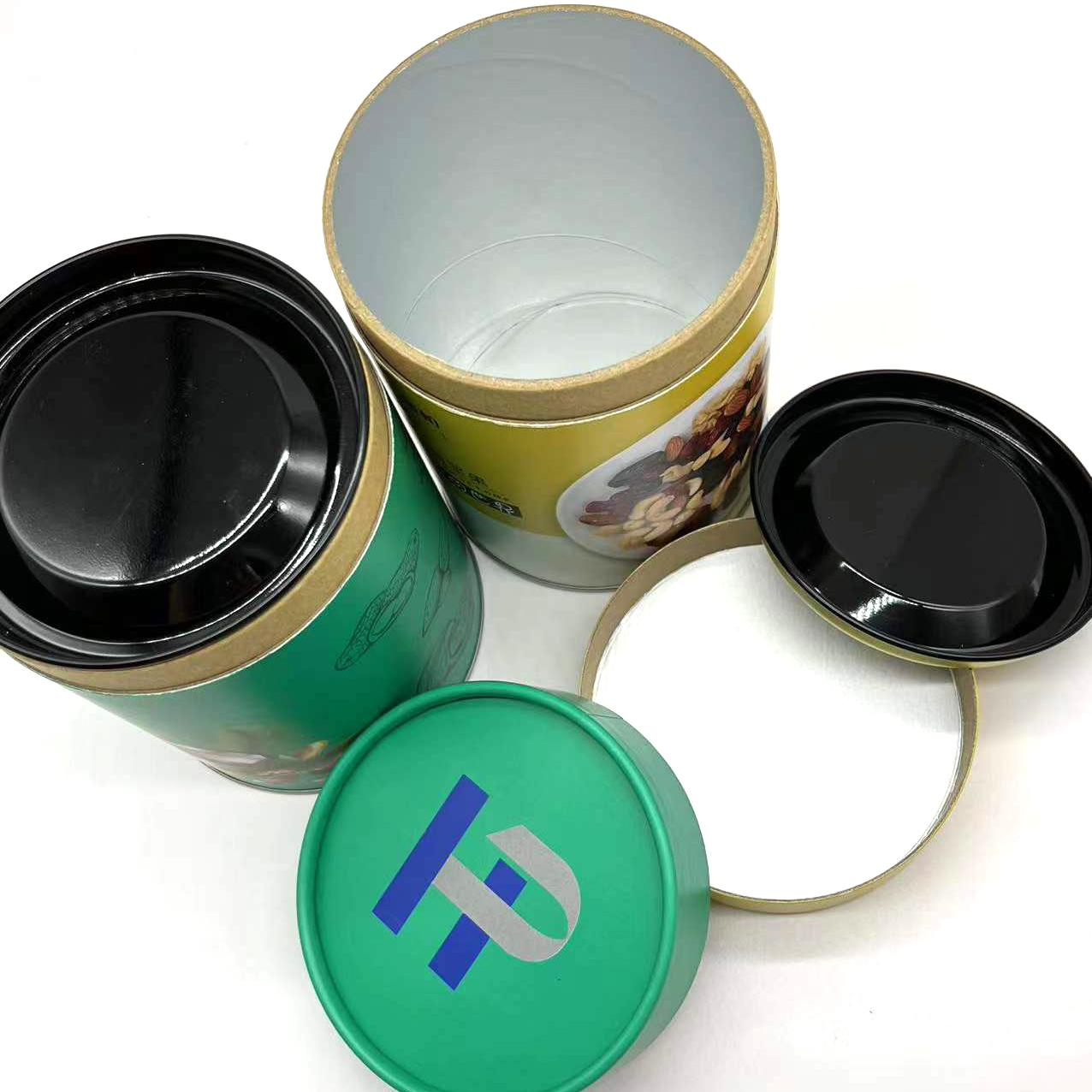Wholesale Round Metal Lid Paper Tube