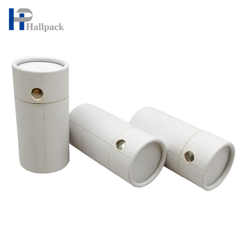 Kraft Paper Tube Rectangle Flat Dropper Bottle Paper Tube With Buttons