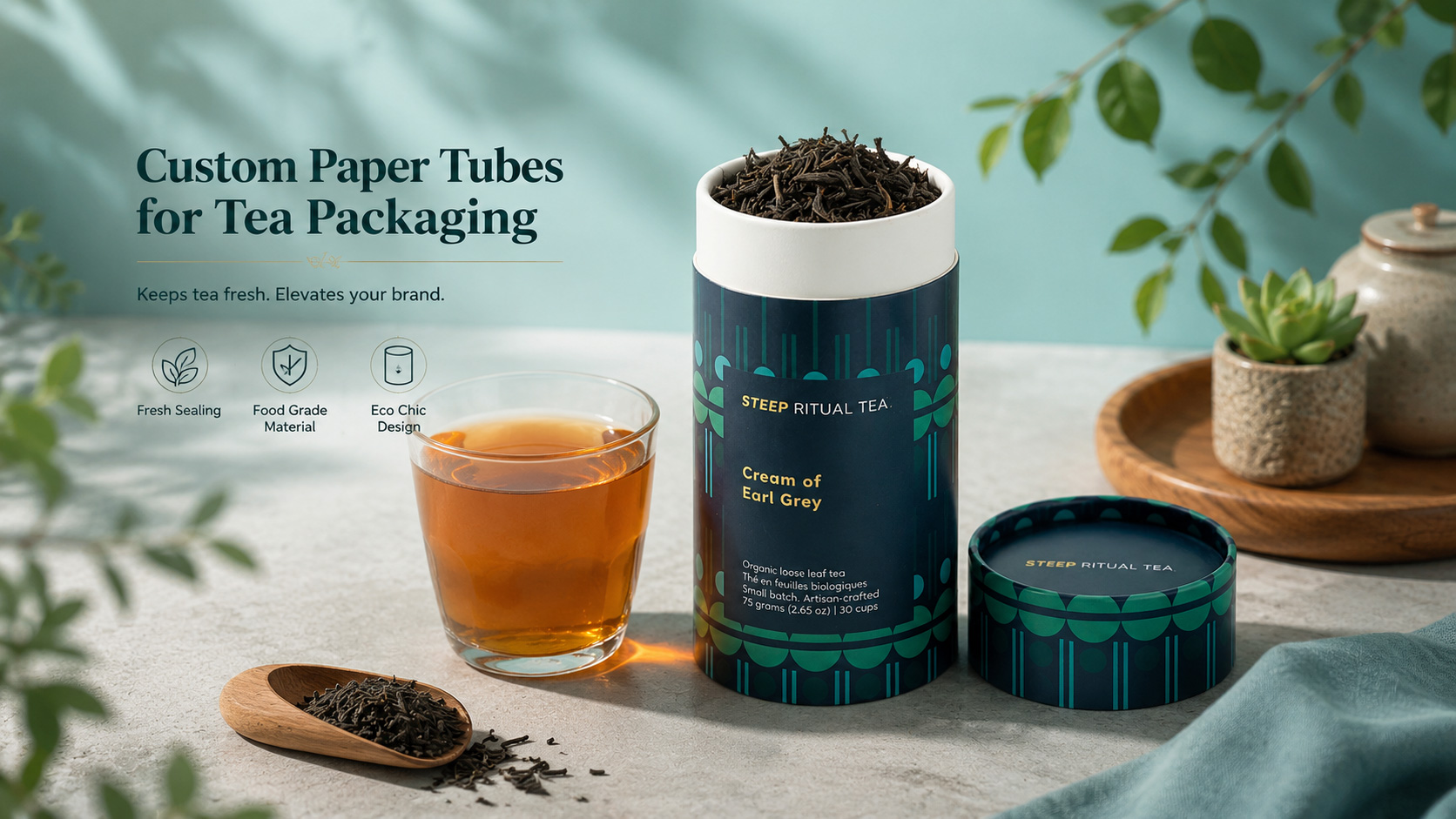 Paper cylinder packaging for cosmetics