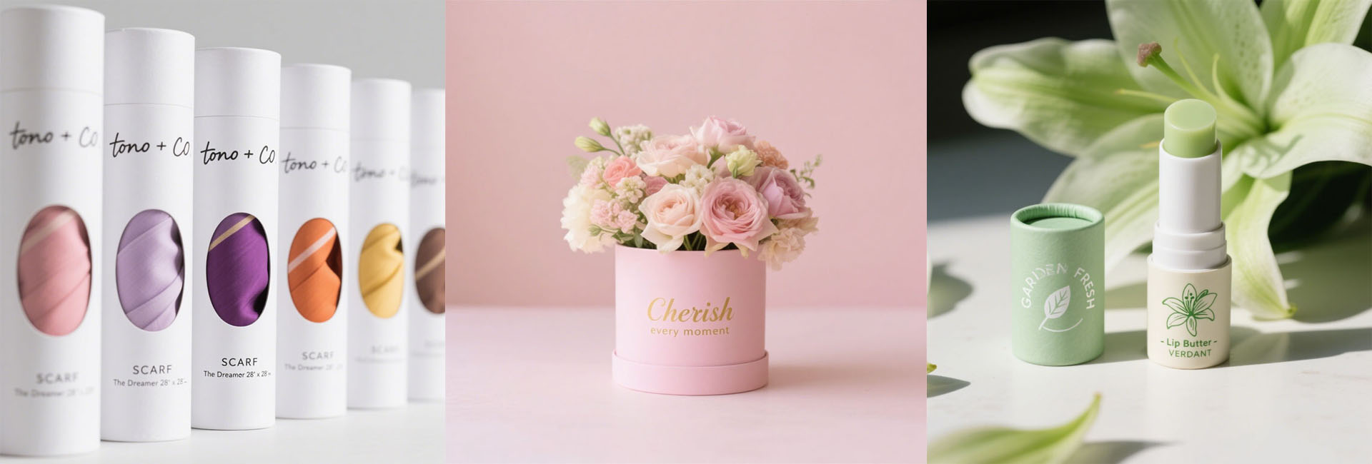 cylindrical cardboard tubes